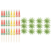 100 stuks papieren paraplu piercjes voor fruit en cupcakes