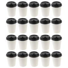 50 einweg-kaffeetassen mit isolierung, 8 oz (280 ml), mit deckel