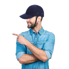 1Casque Bump Bleu En Coton ABS Ajustable Protection Tête