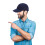 1Casque Bump Bleu En Coton ABS Ajustable Protection Tête 1