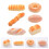 6 pcs pu simulated bread models for bakery photo props (yellow) 7