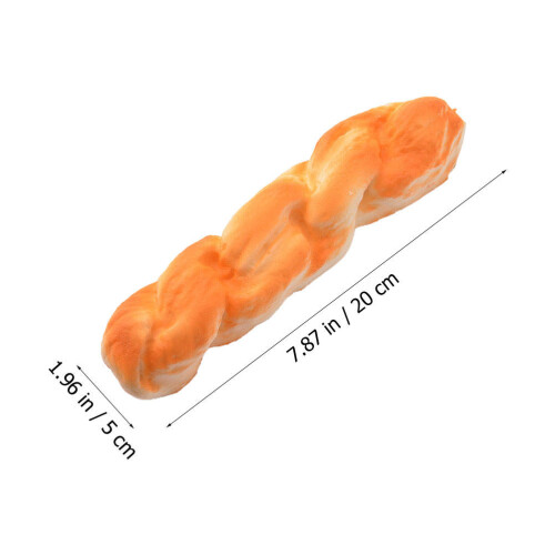 6 pcs pu simulated bread models for bakery photo props (yellow) 1