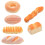 6 pcs pu simulated bread models for bakery photo props (yellow) 8