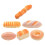 6 pcs pu simulated bread models for bakery photo props (yellow) 3