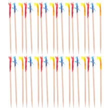 2400pcs Frill Toothpicks Wooden Cocktail Picks for Snacks Appetizers
