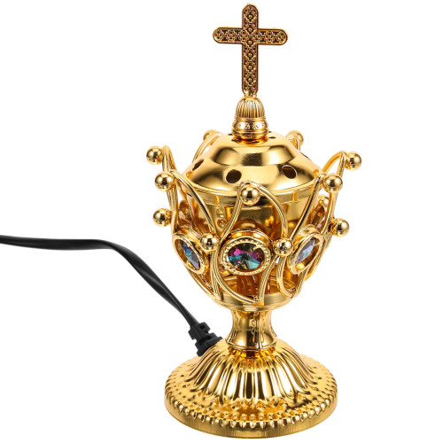 electric incense burner middle eastern tabletop metal censer