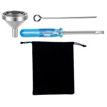 set kit riempitore con imbuto mini in acciaio inossidabile per urna