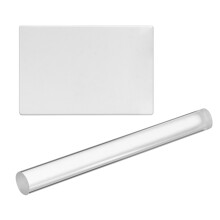 2pcs acrylic clay roller with backing board for modelling clay