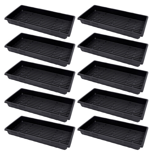 10 plastic plantenbakken , platte kweekbak 2