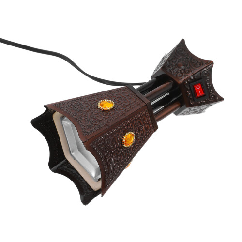Dark Brown Iron Electric Incense Burner Vintage Decor 2