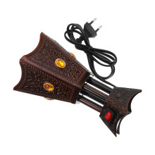 Dark Brown Iron Electric Incense Burner Vintage Decor