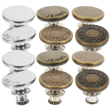 12Pièces Boutons Pour Jeans Alliage Sans Couture Pratique