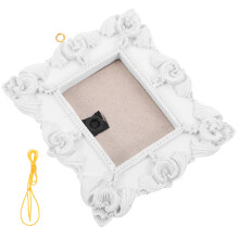 4pcs retro 3d christmas tree hanging photo frame ornament white