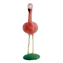 handgemaakte wollen flamingo versiering diy kunsthandwerk