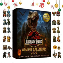 (A)Jurassic Park calendar Christmas Dinosaur Advent 2025 24 Days Acrylic F