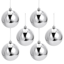 12pcs Small Silver Baubles For Home Decoration Christmas Tree