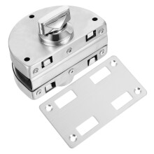 Glass Door Latch Lock Stainless Steel 1pack 3.8x3.4in