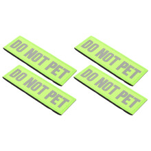 4Pz Toppe Riflettenti Per Cani in Nylon Verde Per Pettorina Servizio