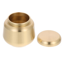 Copper Round Mini Ashes Urn Simple Decorative Copper Ashes Storage Jar