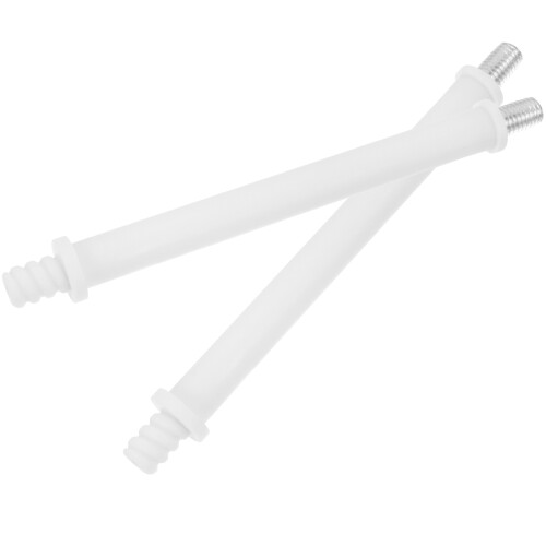 2 ricambi per manico scopino wc, con testine e accessori