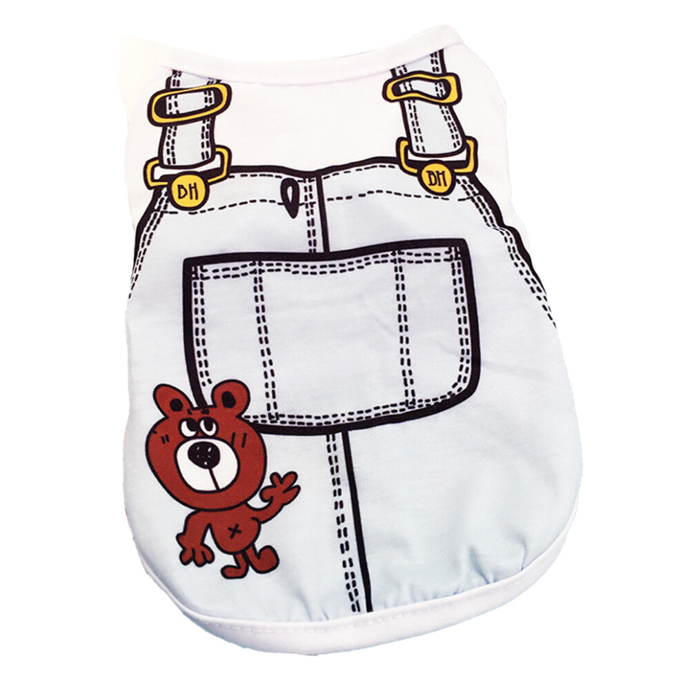 (Light Blue Bear, L) Puppy Clothes Sweet Gift Breathable Dogs T-Shirts ple Style Pet Shirt-image-OPC-PKKCCZF-NEW