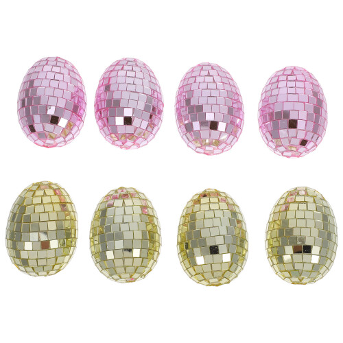 32 Pcs Easter Mirror Ball Egg Ornaments Glass Decor For Indoors 1