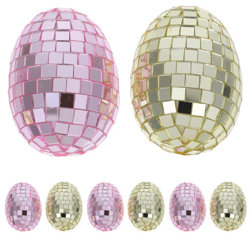 32 Pcs Easter Mirror Ball Egg Ornaments Glass Decor For Indoors 2