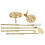 duftstäbchen- -set aus messing mit räucherpulver- 9