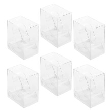 6 stück uhren-display-ständer, transparente quadratische boxen