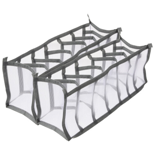 2 pcs wardrobe clothes organizers with multi-grids divider boxes 2