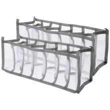 2 pcs wardrobe clothes organizers with multi-grids divider boxes
