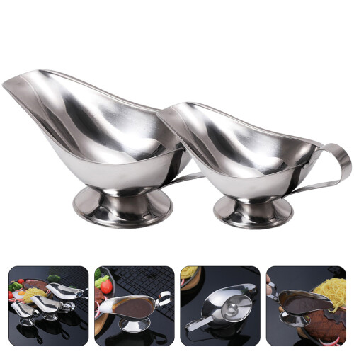 2 unidades salsa acero inoxidable para salsas y 2
