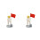 2Pcs Plastic Astronaut Statue Cake Topper Desktop Decoration 3