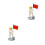 2Pcs Plastic Astronaut Statue Cake Topper Desktop Decoration 4