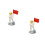 2Pcs Plastic Astronaut Statue Cake Topper Desktop Decoration 9
