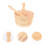 conjunto balde e colher para sauna, acessórios práticos 5