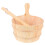 conjunto balde e colher para sauna, acessórios práticos 2