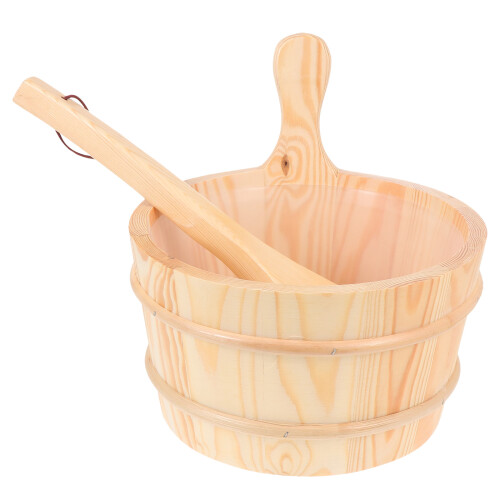 conjunto balde e colher para sauna, acessórios práticos 1