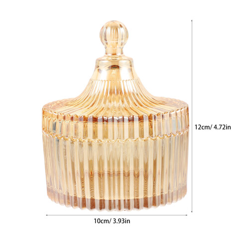 travessa de vidro com tampa 290 ml para doces e cotonetes 1