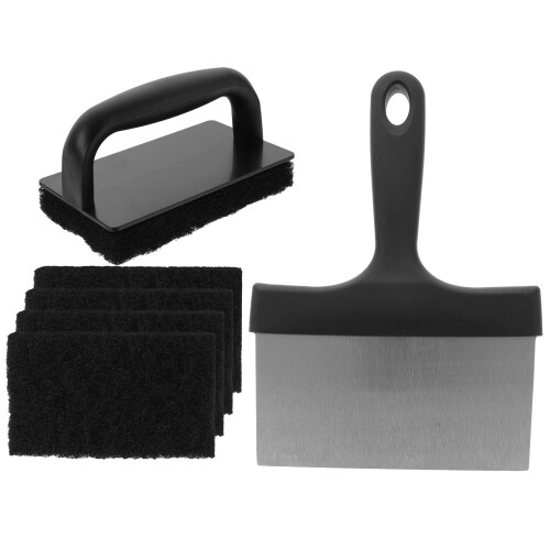 conjunto escova grelha com e removedor de óleo