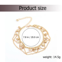 Mode Gouden Bell Voetketting Met Verstelbare Enkelband Alloy