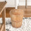 Wicker Trash Can Rectangular Light Yellow 1 Piece 4