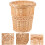 Wicker Trash Can Rectangular Light Yellow 1 Piece 6