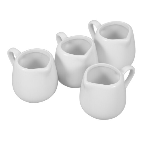 Sauce Gravy Pot White Ceramic 4pcs 1.8inx1.7inx1.7in