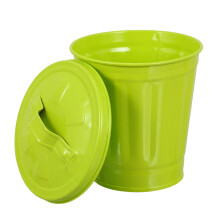 1 tischmülleimer mit deckel, abfalleimer und