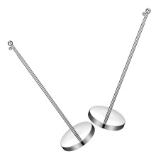 2 stück mini-flaggenständer, tisch-flaggenhalter mit stäben und fuß