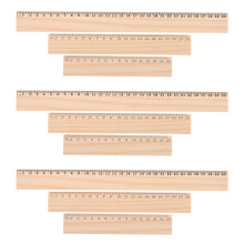 9-teiliges Holzlineal-Set Zeichnen und