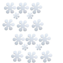 16 blumen- und -badewannenaufkleber, zart