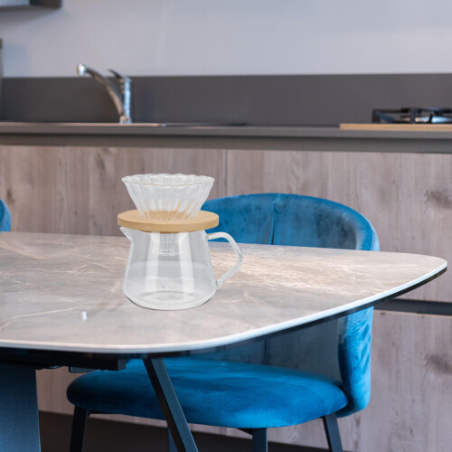 1 set streifenglas-kaffeefilter, wiederverwendbares mit tüll 2