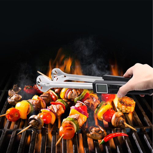 1Set Multifunktionale Barbecue Mit Integriertem Temperaturmesser 2